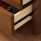 Tavolo da notte in legno massiccio moderno comodino minimalista con cassetti
