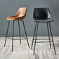 Contemporary Footrest Restaurant Stool Matte Finish Leather Barstool Clearhalo 'Bar Furniture' 'Bar Stools' 'bar_stools' 'furn' 'furn_bar_stools' 'Furniture' 'furniture_bar_stools' 'Kitchen & Dining Furniture' 1200x1200_19f5063c-d202-4e26-8518-6a2d4e6b6794