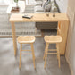 Ensemble de table de bar rectangulaire Glam, 1/3 pièces, table de bar et tabourets en bois massif naturel