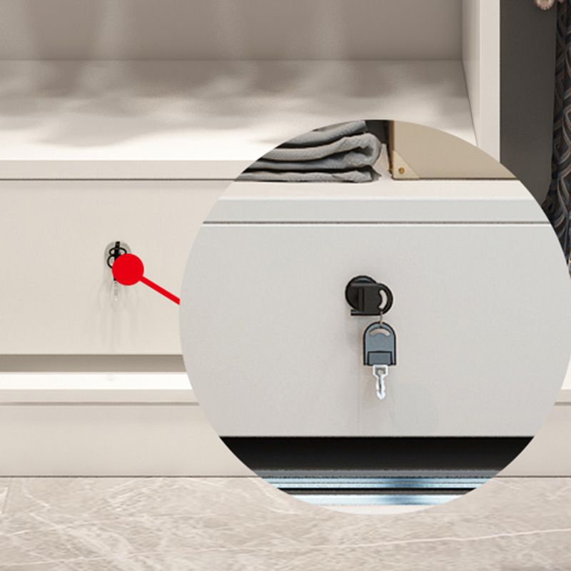 Modern Wooden Wardrobe Closet Bedroom Sliding Doors Storage Armoire