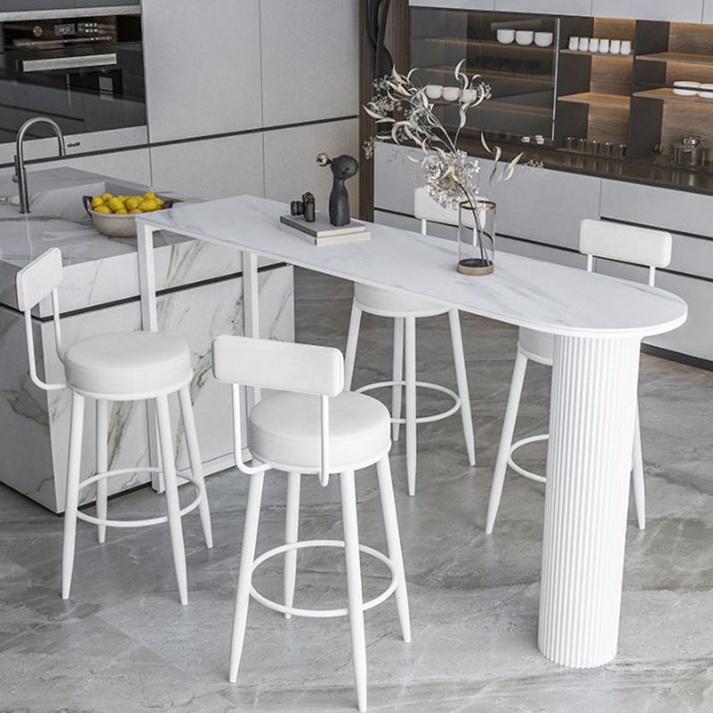 Nordic Simple Bar Table Stone Top Free Form Top Bistro Table for Restaurant Clearhalo 'Bar Furniture' 'Bar Tables' 'bar_tables' 'furn' 'furn_bar_tables' 'Furniture' 'Kitchen & Dining Furniture' 1200x1200_19fb3760-3f1b-41f1-9148-e3cc419b2f1a