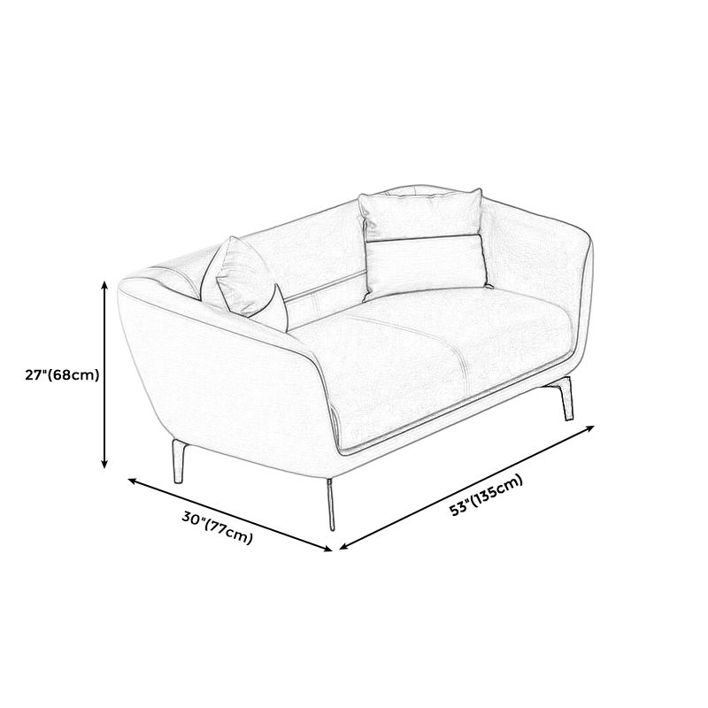 Faux lederen strakke achterbank bank standaard wijd uitlopende armbankbank