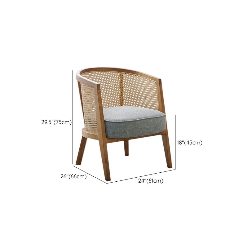 Traditional Wood Living Room Chair Basic Four Leg Accent Armchair