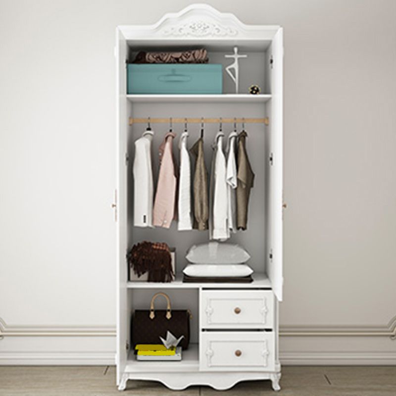 Bedroom Hinged Door Storage Cabinet Manufactured Wood French Country Cabinet with Drawers Clearhalo 'Armoires & Wardrobes' 'armoires_wardrobes' 'Bedroom Furniture' 'furn' 'furn_armoires_wardrobes' 'Furniture' 1200x1200_19ff5949-2a8a-4855-b46c-3541226f39b2