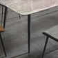 Industrial Rectangle Shape Standard Dining Table Sintered Stone Gray Dining Table for Kitchen Clearhalo ' dining_table' 'Dining Tables & Seating' 'Dining Tables' 'furn' 'furn_dining_table' 'Furniture' 'furniture_dining_table' 'Kitchen & Dining Furniture' 'kitchen&dining_furn' 'kitchen' 'kitchen_dining_table' 1200x1200_1a01dc3d-b01e-4770-b20d-af49a15d435a