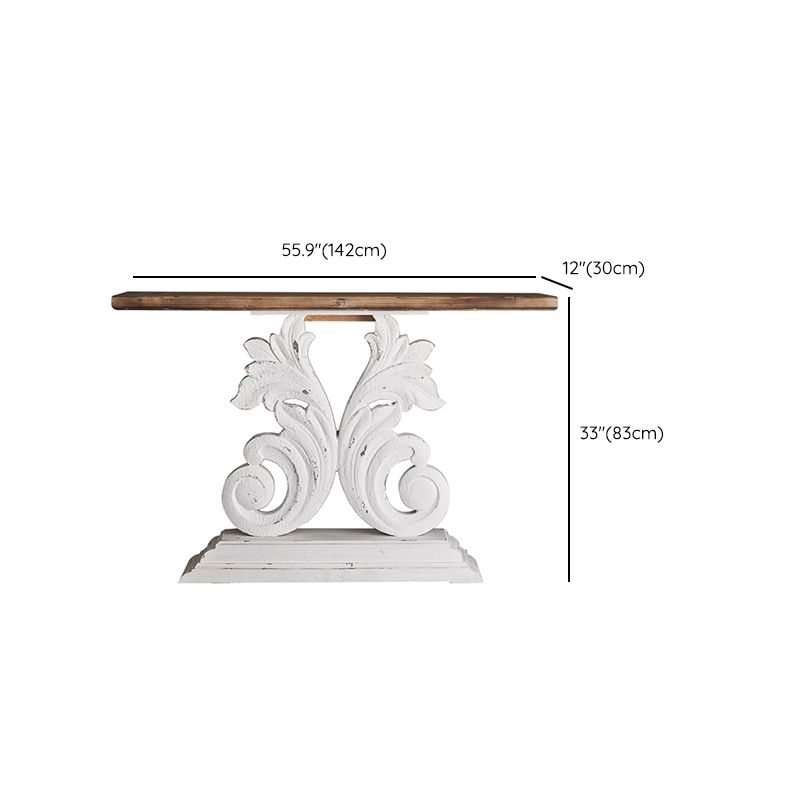 French Country Console Table 16" W Resistant Accent Table for Hall Clearhalo 'Console Tables' 'console_tables' 'Entry & Mudroom Furniture' 'furn' 'furn_console_tables' 'Furniture' 1200x1200_1a0240fc-c772-48ee-9154-6de00f76d0d6