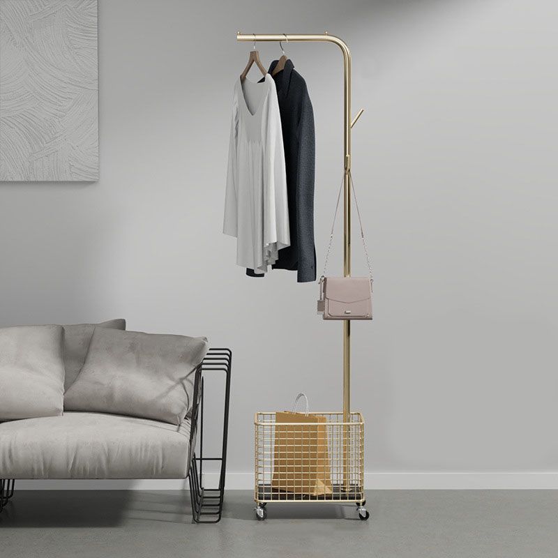 Modern Metal Hall Tree Hanging Rail Rail y 3 ganchos kit de entrada