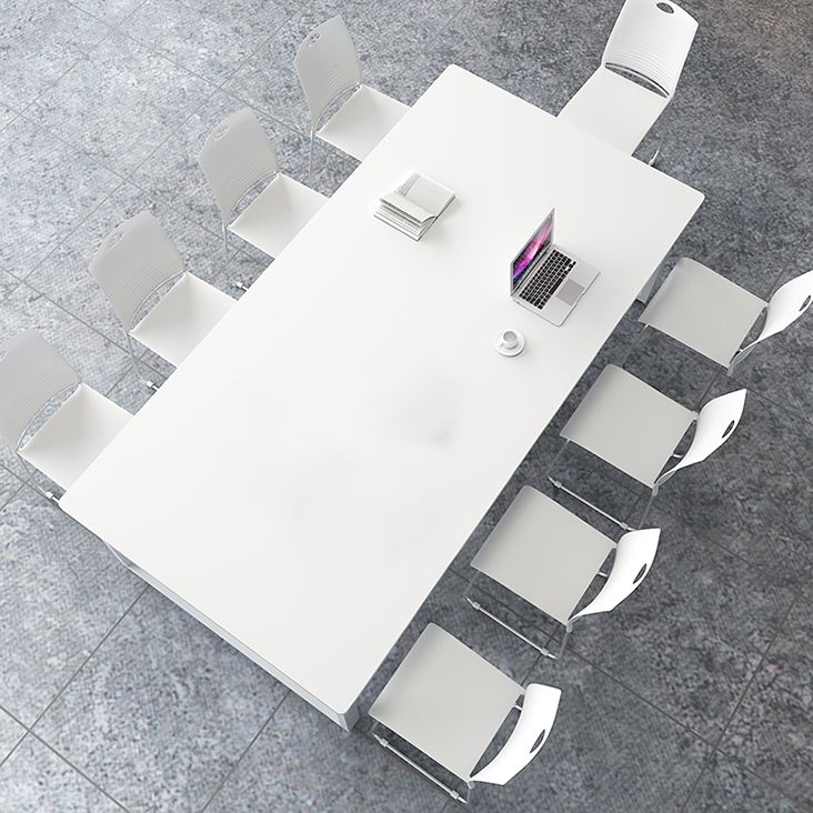 Eigentijdse kantoorbureau gefabriceerd hout rechthoek schrijfbureau