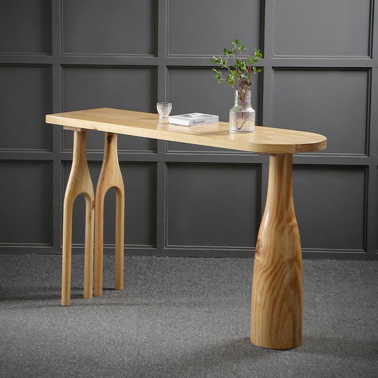 Solid Wood Counter Table with Specialty Table Top Legs Table - 41.3" H Clearhalo 'Bar Furniture' 'Bar Tables' 'bar_tables' 'furn' 'furn_bar_tables' 'Furniture' 'furniture_bar_tables' 'Kitchen & Dining Furniture' 1200x1200_1a053b04-2866-4480-bd4a-72cf8f0930bd