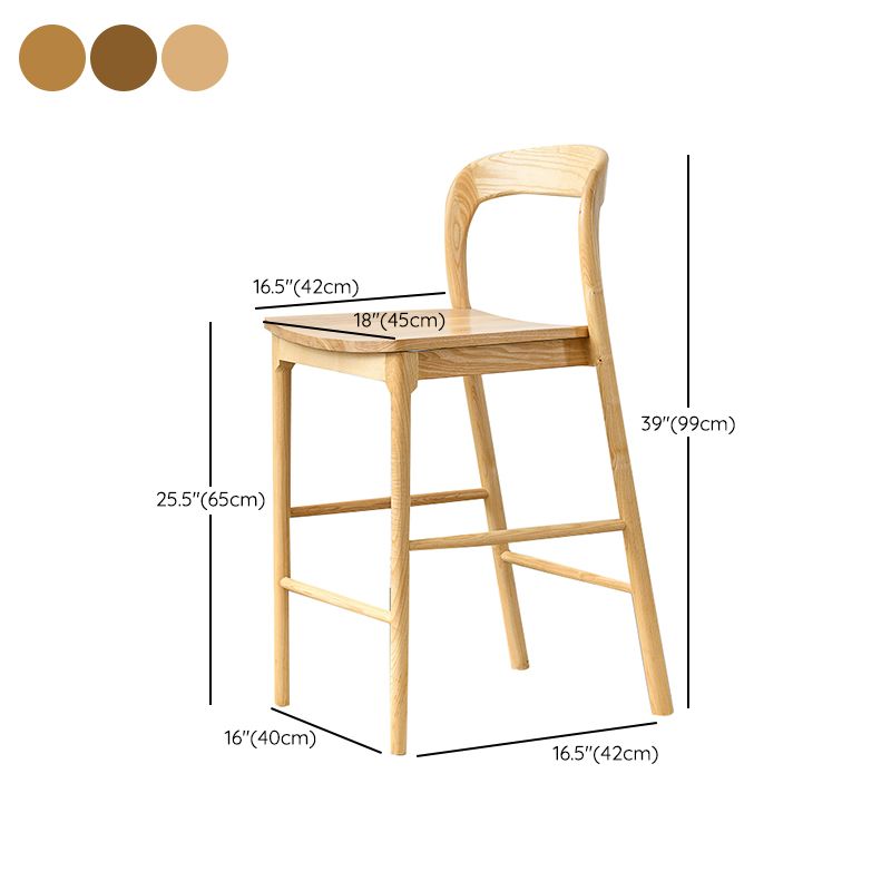 Indoor Solid Wood Bar Stool Upholstered Bar Stool with Footrest Clearhalo 'Bar Furniture' 'Bar Stools' 'bar_stools' 'furn' 'furn_bar_stools' 'Furniture' 'Kitchen & Dining Furniture' 1200x1200_1a05da30-cc4e-436f-a63d-3eef113d4ad1