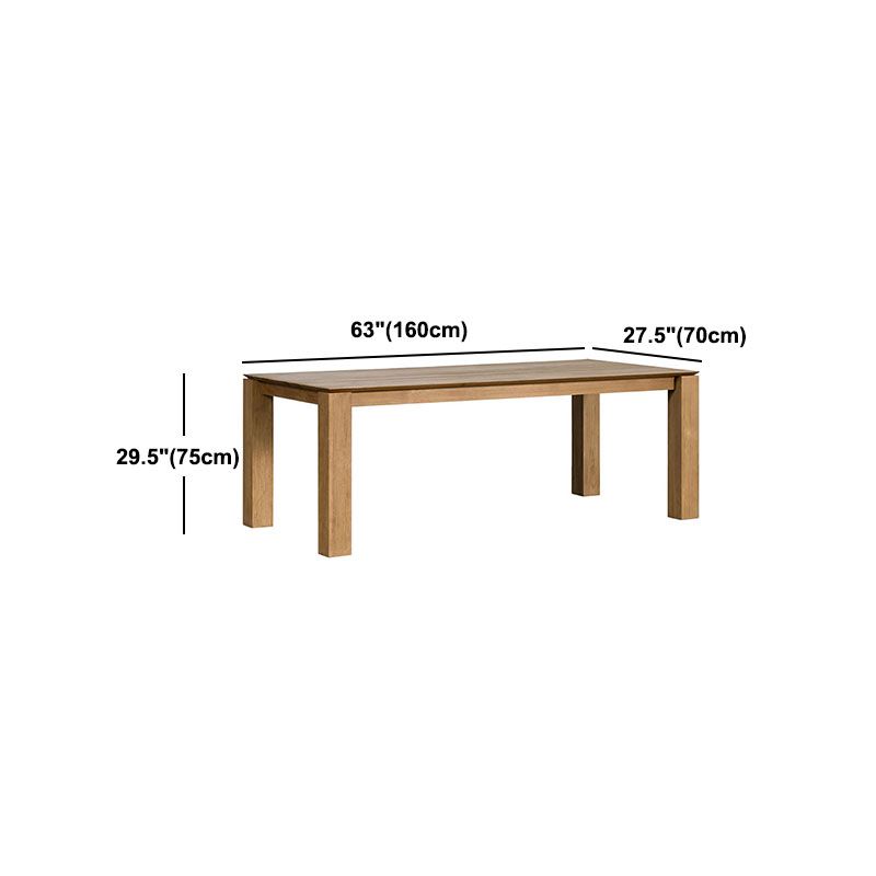 Modern Pine Wood Table for Restaurant Rectangle Dining Table with 4 Legs in Brown Clearhalo ' dining_table' 'Dining Tables & Seating' 'Dining Tables' 'furn' 'furn_dining_table' 'Furniture' 'furniture_dining_table' 'Kitchen & Dining Furniture' 'kitchen&dining_furn' 'kitchen' 'kitchen_dining_table' 1200x1200_1a0648ca-5283-4c57-98f8-6bb21edb26a6
