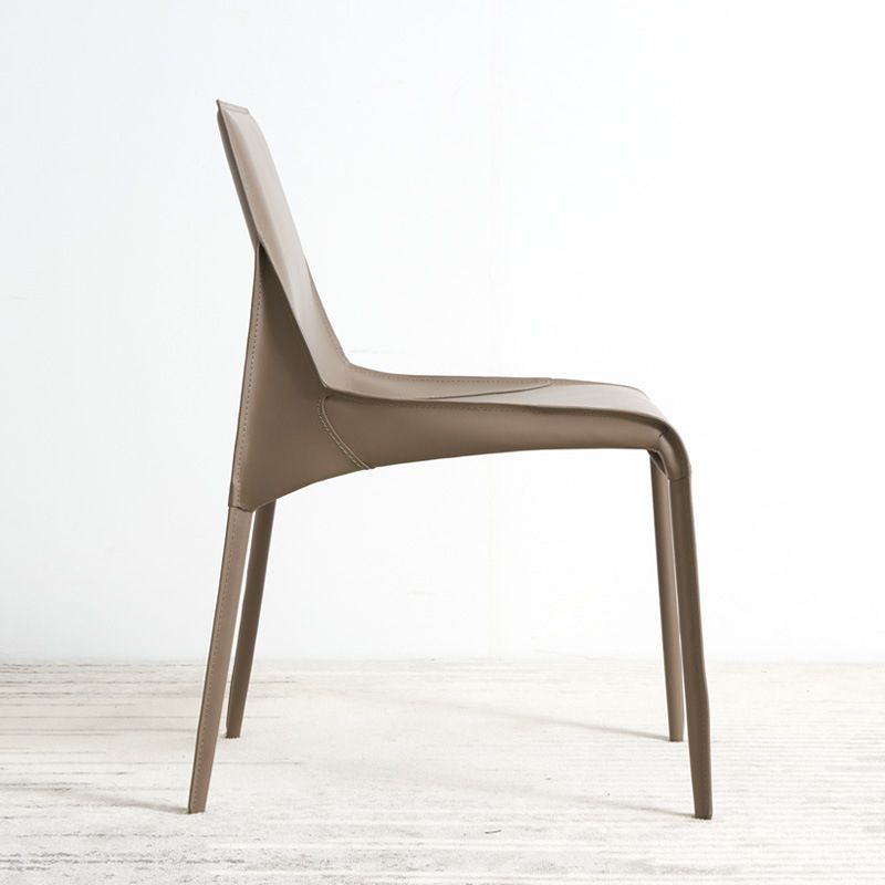 Modern Dining Chairs Armless Chairs for Kitchen with Metal Legs Clearhalo 'Dining Chairs' 'Dining Tables & Seating' 'dining_chair' 'furn' 'furn_dining_chair' 'Furniture' 'furniture_dining_chair' 'Kitchen & Dining Furniture' 1200x1200_1a06a494-a5c2-47b9-b523-a911d206bc07