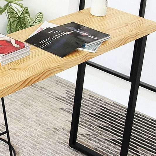 Tavolo da barre da bar a 3 tavolino moderno rettangolo in legno massiccio tavolo da bar in naturale