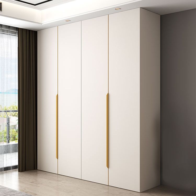 Moderne scharnierende garderobe -kast Wit gemanipuleerde houten garderobe armoire