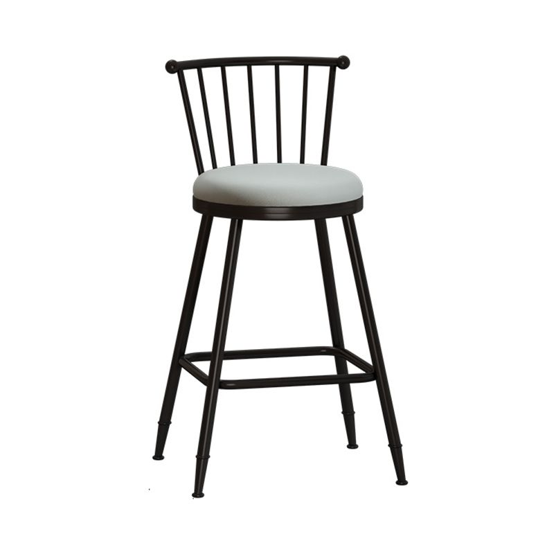 Modern Armless Backrest Counter Stool Steel Milk Tea Shop Bar Stool with Leather Cushion Clearhalo 'Bar Furniture' 'Bar Stools' 'bar_stools' 'furn' 'furn_bar_stools' 'furniture_bar_stools' 'Kitchen & Dining Furniture' 'kitchen&dining_furn' 'kitchen' 'kitchen_furn' Furniture' 1200x1200_1a0a295e-a426-41a6-af10-6d0aed433045