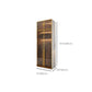 Modern Freestanding Wardrobe Wood Frame Wardrobe with Tempered Glass Doors
