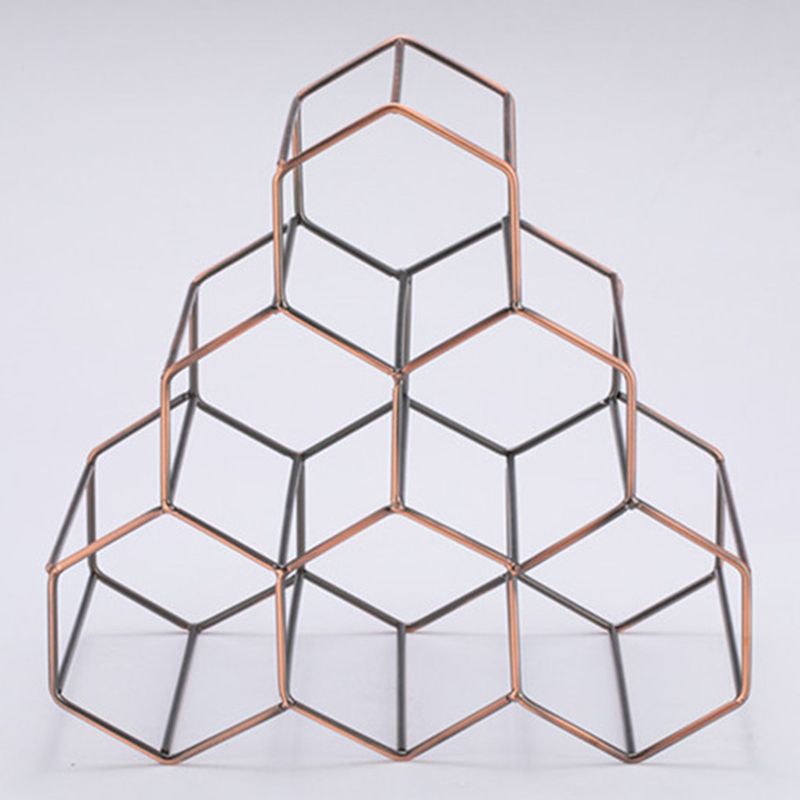 Conjunto de botellas de encimera de botella de vino de hierro contemporáneo para la cocina