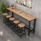 Contemporary Bar Table Rectangle Bar Dining Table with Trestle Base Clearhalo 'Bar Furniture' 'Bar Tables' 'bar_tables' 'furn' 'furn_bar_tables' 'Furniture' 'furniture_bar_tables' 'Kitchen & Dining Furniture' 1200x1200_1a0c94c7-54f3-4b42-8c49-d09541b852be