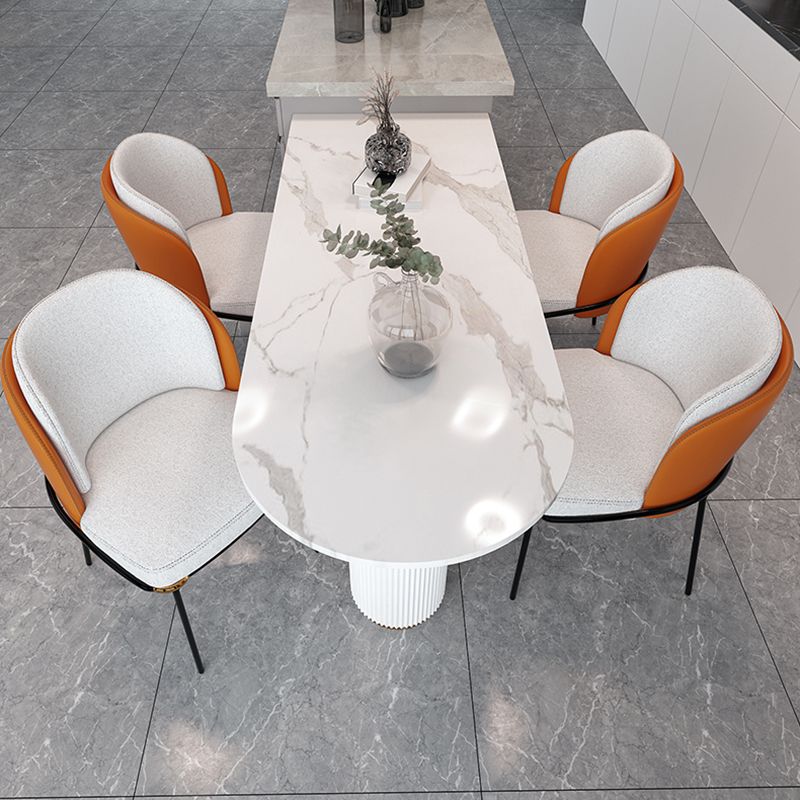 Free Form White Dining Table Sintered Stone Table Luxury Style with 3 Legs Clearhalo ' dining_table' 'Dining Tables & Seating' 'Dining Tables' 'furn' 'furn_dining_table' 'Furniture' 'furniture_dining_table' 'Kitchen & Dining Furniture' 'kitchen&dining_furn' 'kitchen' 'kitchen_dining_table' 1200x1200_1a0ccff8-389f-4877-b5bd-ec4761e521d1