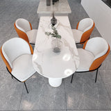 Free Form White Dining Table Sintered Stone Table Luxury Style with 3 Legs Clearhalo ' dining_table' 'Dining Tables & Seating' 'Dining Tables' 'furn' 'furn_dining_table' 'Furniture' 'furniture_dining_table' 'Kitchen & Dining Furniture' 'kitchen&dining_furn' 'kitchen' 'kitchen_dining_table' 1200x1200_1a0ccff8-389f-4877-b5bd-ec4761e521d1