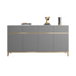 Tavolo da sideboard in pietra a buffet da pranzo in stile glam con cassetti e armadi