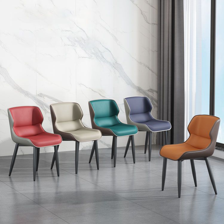 Modern Matte Finish Dining Chair Metal Dining Arm Side Chairs for Kitchen (Set of 2) Clearhalo ' kitchen&dining_furn' 'Dining Chairs' 'Dining Tables & Seating' 'dining_chair' 'furn' 'furn_dining_chair' 'Furniture' 'furniture_dining_chair' 'Kitchen & Dining Furniture' 'kitchen' 1200x1200_1a1101c2-6e27-4521-8c2e-f3677c6f85d1