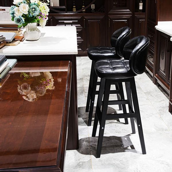 Modern Armless Counter Stool Wood Household Bar Stool with Cushion Clearhalo 'Bar Furniture' 'Bar Stools' 'bar_stools' 'furn' 'furn_bar_stools' 'furniture_bar_stools' 'Kitchen & Dining Furniture' 'kitchen&dining_furn' 'kitchen' 'kitchen_furn' Furniture' 1200x1200_1a111330-3597-44b3-bfb5-44c387e7e06b