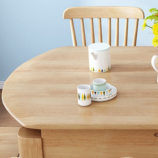 Modern Style Solid Wood Dining Table Rectangle Home Table with 4 Legs for Home Clearhalo ' dining_table' 'Dining Tables & Seating' 'Dining Tables' 'furn' 'furn_dining_table' 'Furniture' 'furniture_dining_table' 'Kitchen & Dining Furniture' 'kitchen&dining_furn' 'kitchen' 'kitchen_dining_table' 1200x1200_1a11f35b-c7be-41c5-8544-310719b4c6a1