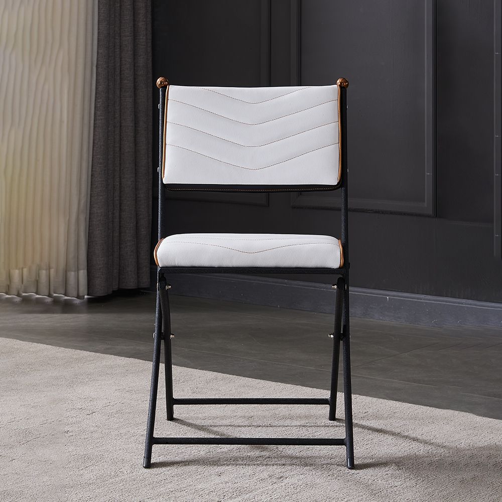 Modern Indoor-Outdoor Metal Side Chair Folding Open Back Dining Side Chair Clearhalo ' kitchen&dining_furn' 'Dining Chairs' 'Dining Tables & Seating' 'dining_chair' 'furn' 'furn_dining_chair' 'Furniture' 'furniture_dining_chair' 'Kitchen & Dining Furniture' 'kitchen' 1200x1200_1a122ea8-2699-49b1-bca5-d8af22ffa436