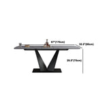 Modern Rectangle Sintered Stone Table Set 1/3/4/6 Pieces Dining Set