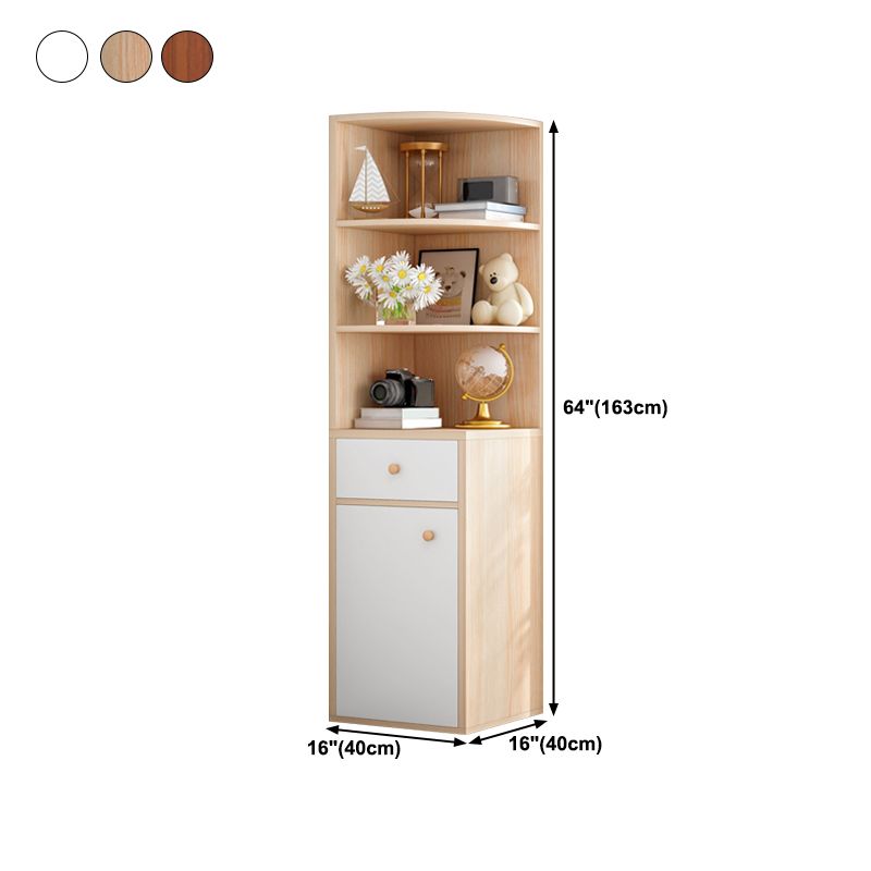 Libreria in legno chiusa moderna libreria triangolo angolare