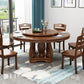 Solid Wood Dining Table Traditional Round Dining Table for Kitchen