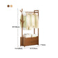 Contemporary Style Wardrobe Armoire Bamboo Armoire with Garment Rod for Home Clearhalo 'Armoires & Wardrobes' 'armoires_wardrobes' 'Bedroom Furniture' 'furn' 'furn_armoires_wardrobes' 'Furniture' 1200x1200_1a1912a3-e723-4265-bdf3-e695dbd8a712