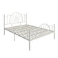 Modern Metal with Headboard with Metal Legs Camelback Open-Frame Bed