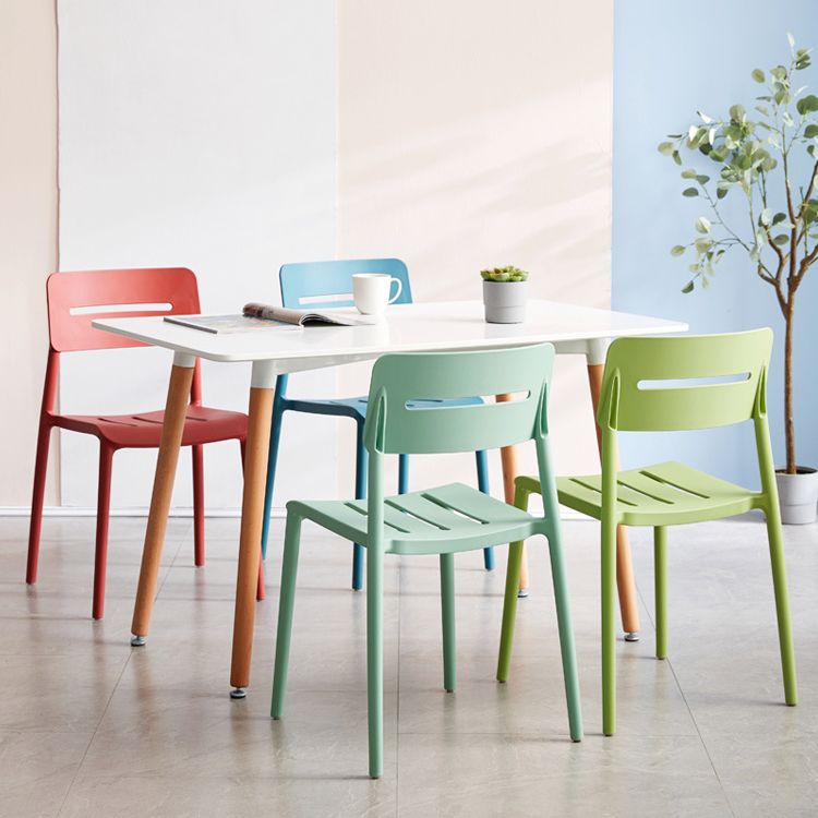 Modern Style Plastic Dining Chairs Open Back Dining Stackable Side Chair for Kitchen Clearhalo ' kitchen&dining_furn' 'Dining Chairs' 'Dining Tables & Seating' 'dining_chair' 'furn' 'furn_dining_chair' 'Furniture' 'furniture_dining_chair' 'Kitchen & Dining Furniture' 'kitchen' 1200x1200_1a1b1e4d-2d81-4f08-b304-1a01fcb1533c
