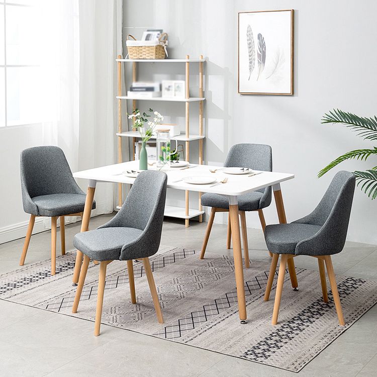 Fabric Dining Side Chair Glam Style Indoor Parsons Armless Chair of 17'' Wide Clearhalo ' kitchen&dining_furn' 'Dining Chairs' 'Dining Tables & Seating' 'dining_chair' 'Furniture' 'furniture_dining_chair' 'Kitchen & Dining Furniture' 'kitchen' 1200x1200_1a1beabc-bcde-4a64-8c22-e21531ea8cc9