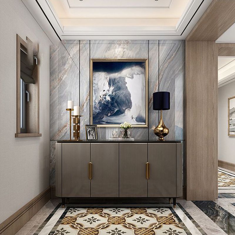 Modern Standard Accent Cabinet Wood Bar Pulls 4 - Doors Cabinet Clearhalo 'Cabinets & Chests' 'cabinets_chests' 'furn' 'furn_cabinets_chests' 'Furniture' 'Living Room Furniture' 1200x1200_1a1c2c59-177d-41f6-acf4-147d6a06559e