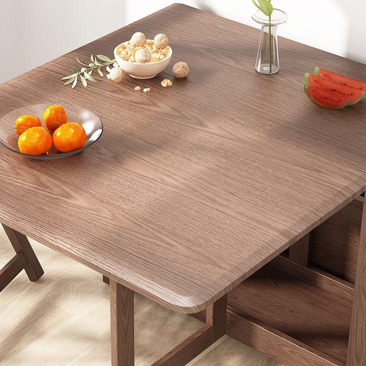 Mid-Century Modern Dining Table Rectangle Solid Wood Drop-Leaf Dining Table Clearhalo ' dining_table' 'Dining Tables & Seating' 'Dining Tables' 'Furniture' 'furniture_dining_table' 'Kitchen & Dining Furniture' 'kitchen&dining_furn' 'kitchen' 'kitchen_dining_table' 1200x1200_1a1c4470-bf61-4da2-b443-56a0dc76b8ac