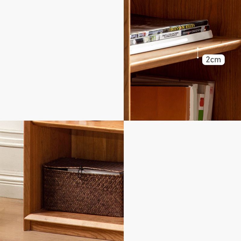 Bibliothèque arrière fermée standard en bois contemporain bibliothèque naturelle