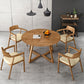Contemporary Wood Dining Table Double Pedestal Dining Table for Dining Room