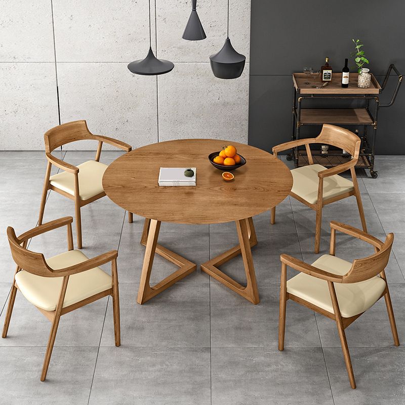 Contemporary Wood Dining Table Double Pedestal Dining Table for Dining Room