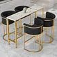 Modern Faux Marble Top Pub Table Set 1/3/5 Pieces White Bar Set with Upholstered Stools Clearhalo 'Bar Furniture' 'furn' 'furn_home_bar_bar_sets' 'Furniture' 'Home Bars & Bar Sets' 'home_bar_bar_sets' 'Kitchen & Dining Furniture' 1200x1200_1a1ebd1f-ca7e-459b-87f0-cc26485788db