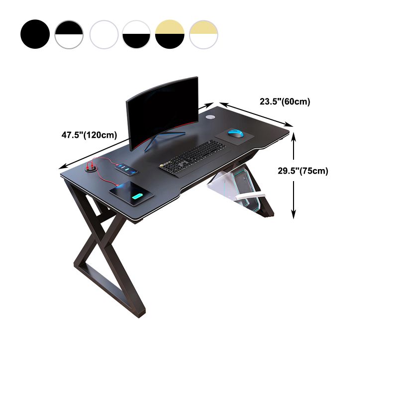 Escritorio moderno de juego de 23 pulgadas de ancho escritorio de madera rectangular de la oficina