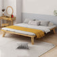 Scandinavisch massief houten platformbed 13.39 "High Natural Bed frame set