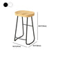Modern Backrest Counter Stool Iron Milk Tea Shop Bar Stool with Wooden Seat and Pedal Clearhalo 'Bar Furniture' 'Bar Stools' 'bar_stools' 'furn' 'furn_bar_stools' 'Furniture' 'furniture_bar_stools' 'Kitchen & Dining Furniture' 1200x1200_1a205248-58e7-4738-94ec-41dfe783de9e