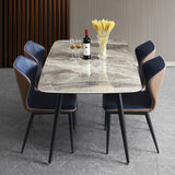 Metal Contemporary Rectangular Dining Table Sintered Stone Table with 4 Black Legs Clearhalo ' dining_table' 'Dining Tables & Seating' 'Dining Tables' 'furn' 'furn_dining_table' 'Furniture' 'furniture_dining_table' 'Kitchen & Dining Furniture' 'kitchen&dining_furn' 'kitchen' 'kitchen_dining_table' 1200x1200_1a213e40-078c-4095-9113-e12b7d1d21dc