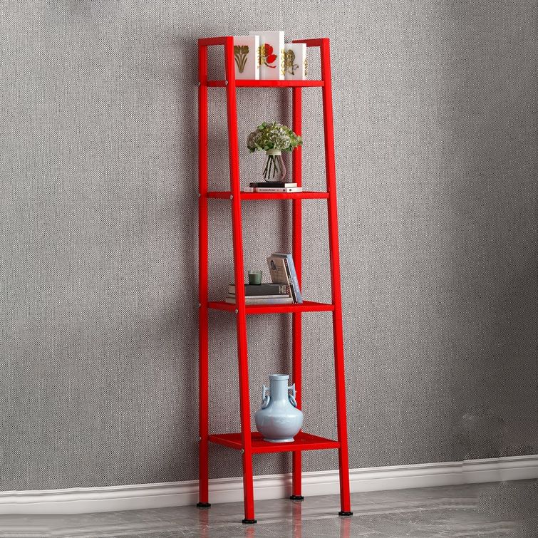 Contemporary Ladder Bookshelf Metal Open Back Bookcase for Office Clearhalo 'Bookcases' 'furn' 'furn_bookcases' 'Furniture' 'Office Furniture' 1200x1200_1a217270-4a33-405a-832f-4c5c8c8c70ce