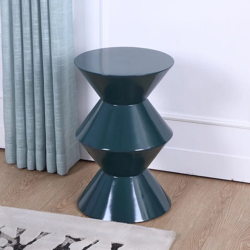Mid-Century Modern Round Top Sofa Side Table Abstract End Table for Living Room Clearhalo 'Coffee & Accent Tables' 'End & Side Tables' 'end_side_table' 'end_side_tables' 'furn' 'furn_end_side_tables' 'Furniture' 'furniture_end_side_table' 'Living Room Furniture' 1200x1200_1a23039e-9bda-43f2-8df1-56c998cfc43e