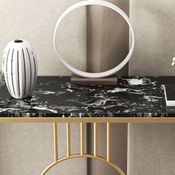 Mesa de acento glamoroso mesa de sofá de acabado antiguo con estante