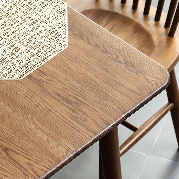 Square Industrial Dining Table Wood Color Fixed Table with Oakwood Solid Wood Clearhalo ' dining_table' 'Dining Tables & Seating' 'Dining Tables' 'furn' 'furn_dining_table' 'Furniture' 'furniture_dining_table' 'Kitchen & Dining Furniture' 'kitchen&dining_furn' 'kitchen' 'kitchen_dining_table' 1200x1200_1a245ea9-f3b1-45d6-b628-399856630004